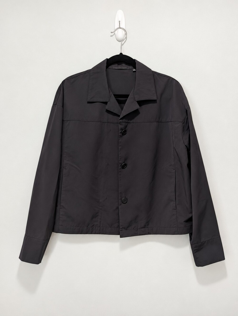 NWT UNIQLO Open Collar Short Jacket Black M